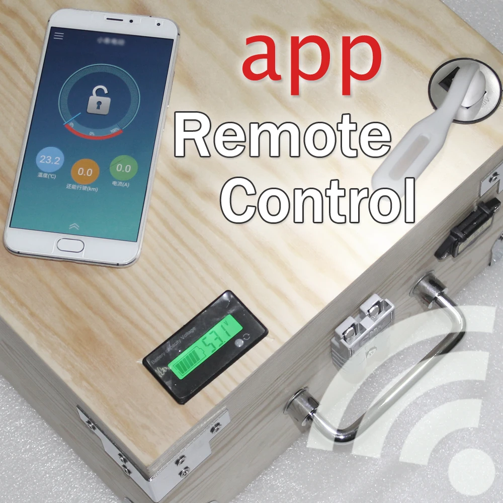 48V 20AH Battery with APP Phone Bluetoot control USB 2.0 Port Electric bicycle Scooter ebike 48V Power Wood Case Remote control 48V 20AH Battery with APP Phone Bluetoot control USB 2.0 Port Electric bicycle Scooter ebike 48V Power Wood Case Remote control