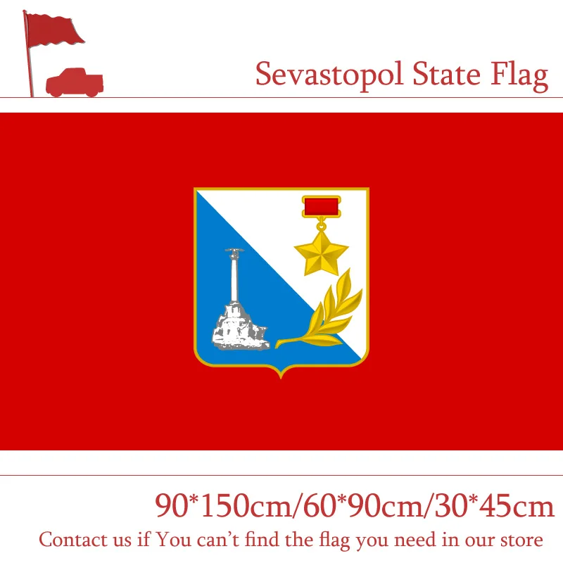 

90*150cm 60*90cm Sevastopol State Flag 30*45cm Car Flag Polyester Printed