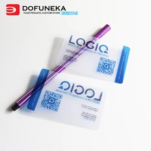 Матовая поверхность или матовое лицо вариант белый прозрачный 0.35 мм ПВХ визитная карточка