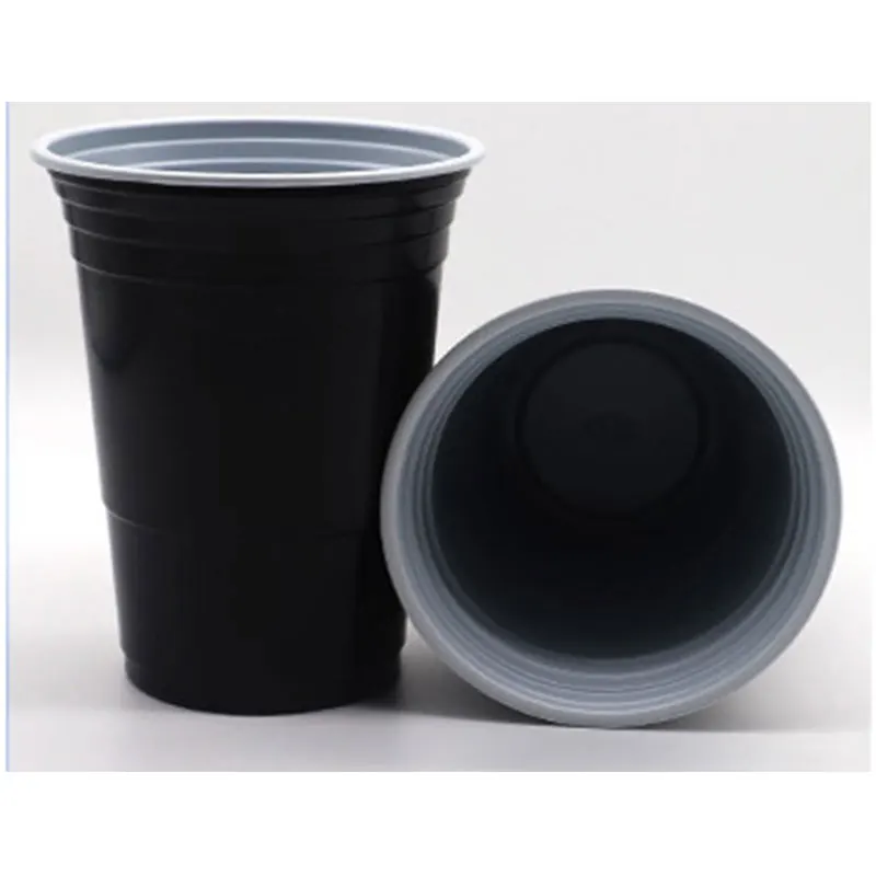 50 шт./компл. 450 мл одноразовая пластиковая чашка вечерние чашечка ресторанные принадлежности предметы для дома красный черный белый