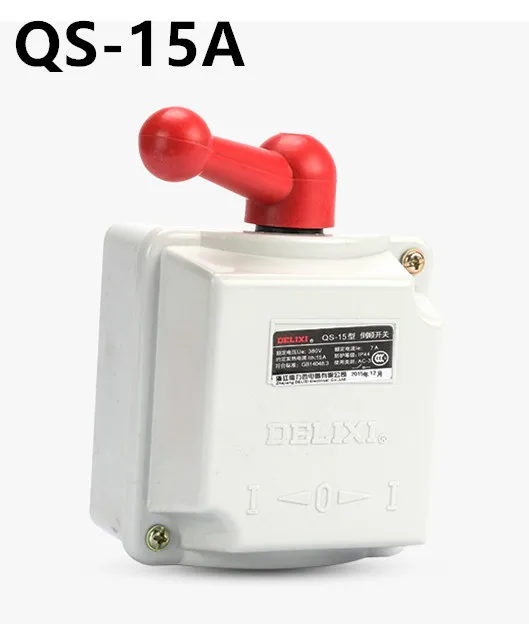 DELIXI qs-15a 30A 60A 380V 220V водонепроницаемый переключатель заднего хода, трехфазный двигатель вперед, назад, переключатель заднего хода - Цвет: QS-15A