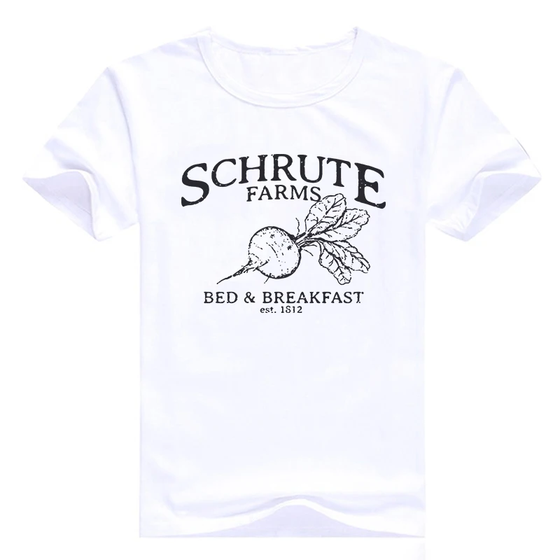 Lei SAGLY Schrute Farms футболка Schrute Farms офисная футболка графическая футболка кровать и завтрак Женская летняя футболка с коротким рукавом