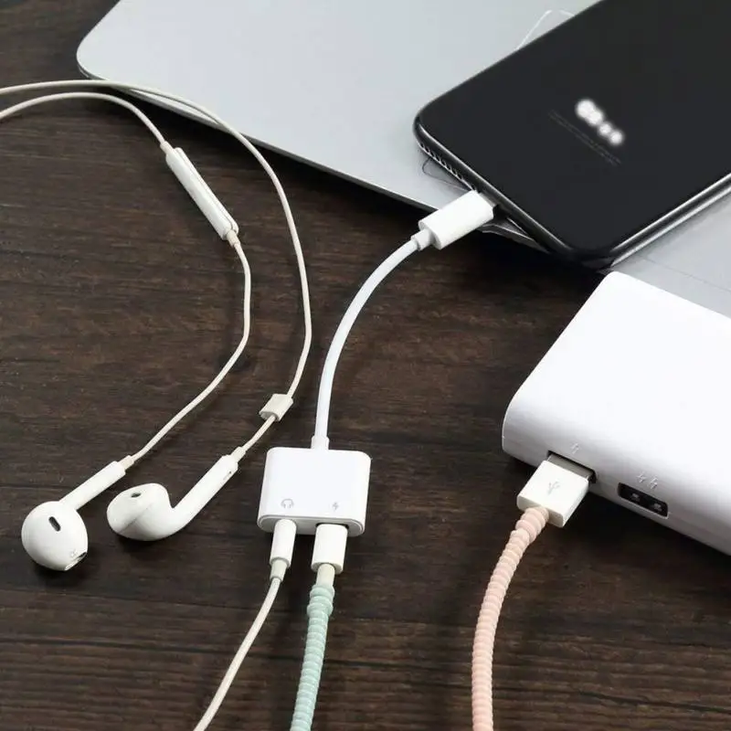 2 в 1 Aux аудио разъем и зарядный адаптер для Lightning/3,5 мм Jack конвертер для iPhone Xr Xs 7 8 Plus X ipad sd