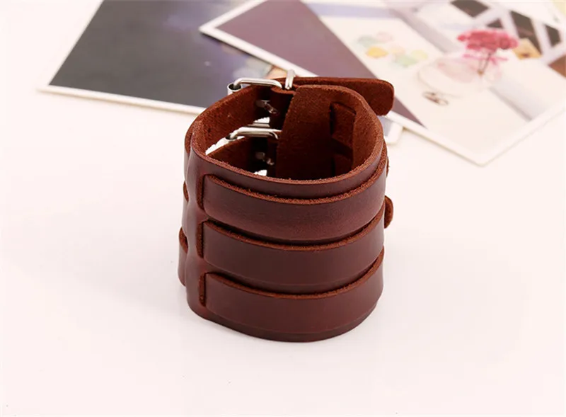 Bracelet Jewelry ZORCVENS Fashion Punk Rivet Leather Bracelets