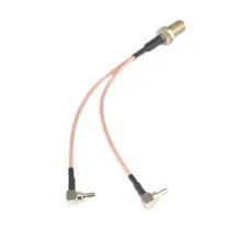 10 шт. F Женский Y типа 2 X TS9 мужской/CRC9 штырьковый разъем сплиттер-Сумматор кабель Pigtail RG 316 15 см, 20 см