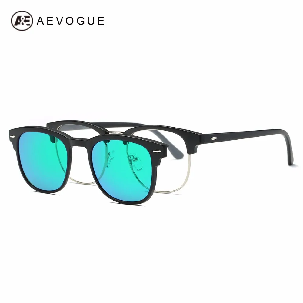 

AEVOGUE Magnetic Clip Polarized Sunglasses Womens Plastic Titanium (TR90) Frame Unisex Optiacal Myopia Glasses AE0510