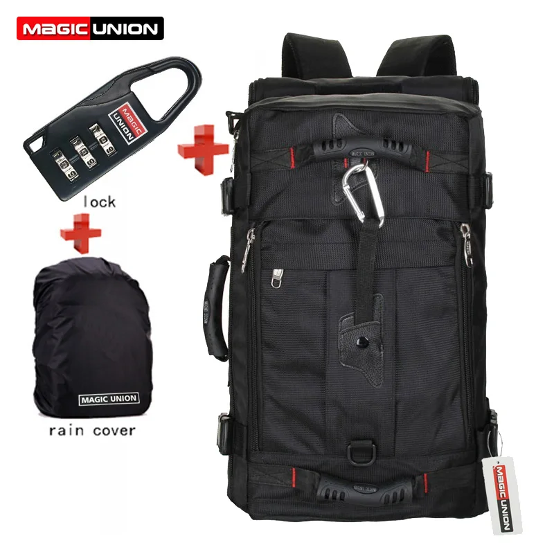MAGIC UNION Brand Lock+ Cover + Bag Laptop Backpack Men Mochila Masculina Man's Backpacks Men's Luggage & Travel bags