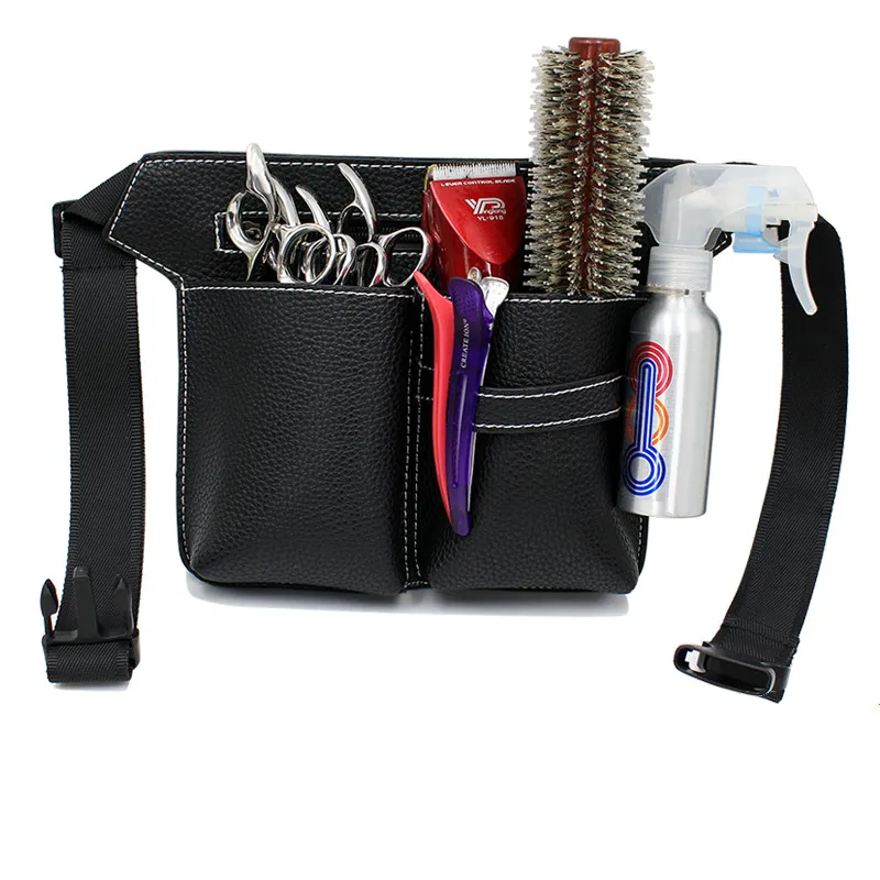 

High quality pu leather Hair Scissor Bag Big Storage Space Hair Comb Shear Pouch Holder Case Belt Barber Hairdressing Tool Bag
