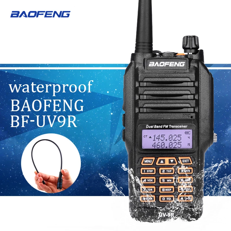 

Baofeng BF-UV9R Waterproof Walkie Talkie IP67 5W 128CH Dual Band VHF UHF Radio VOX FM