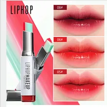 Liphop/брендовая помада увлажнитель Уход Макияж градиент цвета корейский Стиль Два цветовой оттенок губная помада стойкий бальзам для губ
