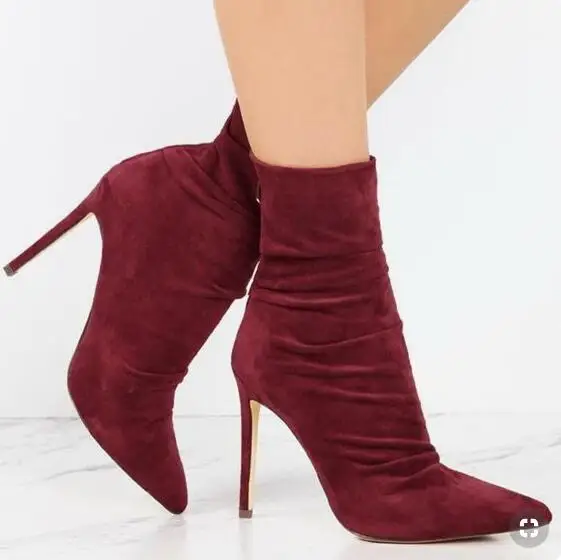 Stiefel Stiefeletten as Ankünfte Neue Mode Stretch Heel Zipper Rosa Frauen As Picture Spitz Angepasst Picture Schuhe Einfarbig Womens High SR66wTBq