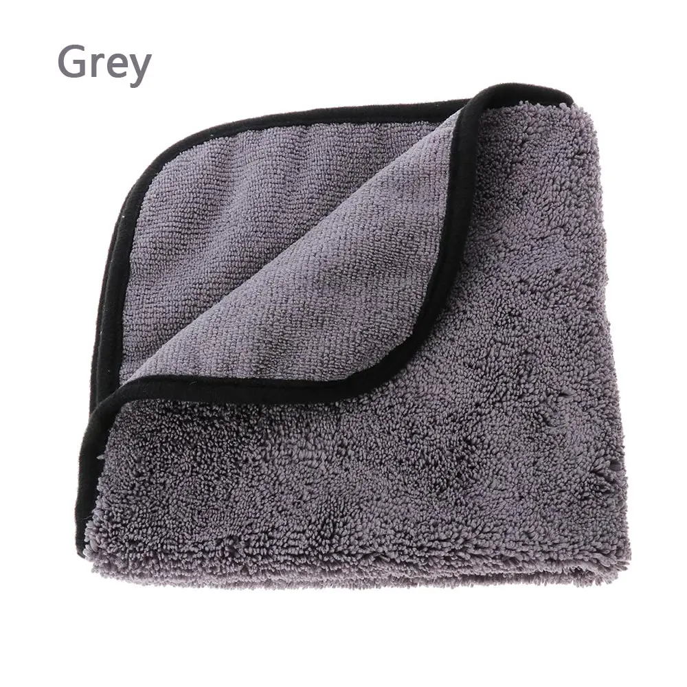 grey 1 шт., 800 г/см, 40 см* 40 см, микрофибра, для автомобиля, супер толстая, плюшевая ткань для чистки автомобиля, уход за автомобилем, одежда для обслуживания - Цвет: grey