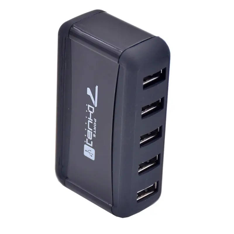 Концентратор для ПК ноутбук USB 2,0 конвертер AC адаптер питания 7 портов высокоскоростной прочный разъем США/ЕС