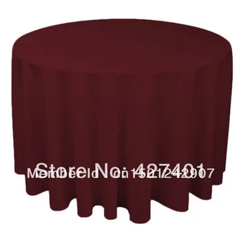 

Hot Sale 120" Terra Cotta Round Table Cloth Polyester Plain Table Cover for Wedding Events &Party Decoration