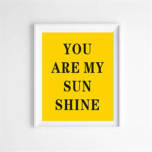 Cotill You Are My Sunshine Canvas Art Print Poster Home Decor Yellow Cotill You Are My Sunshine Canvas Art Print Poster Home Decor Yellow Wall Pictures For Living