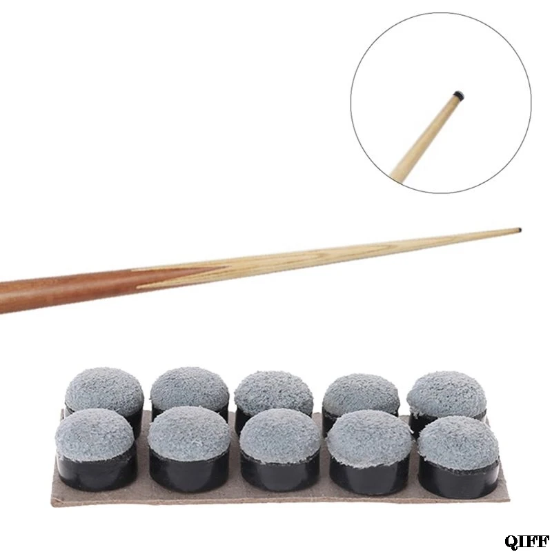 

Drop Ship&Wholesale 10Pcs 13mm Screw-On Pool Cue Tips Cowhide Replacement Kits Spare Parts For Snooker APR28