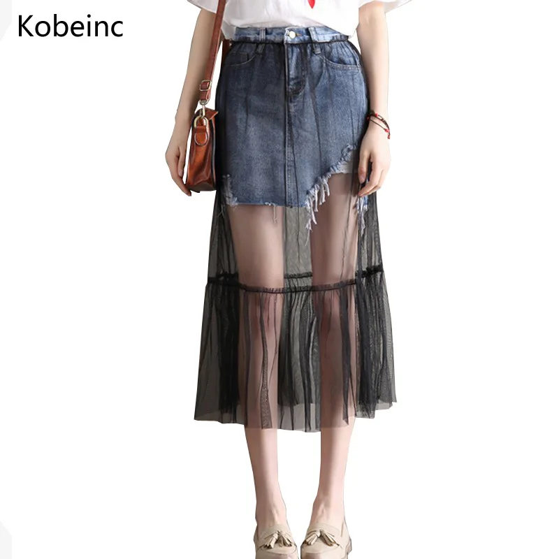 Kobeinc Fashion Streetwear Girls Denim 