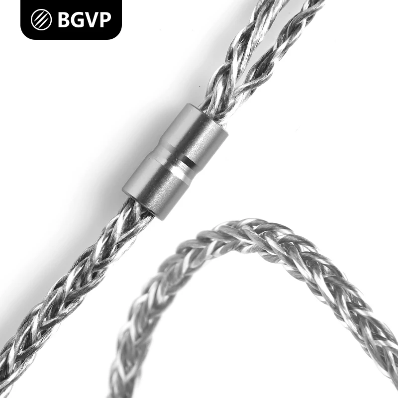 BGVP DM6 6N OCC покрытие 2,5 мм балансировочный кабель MMCX 400 провод 8 ядер ручной работы чистое серебро покрытие аудиофиловый кабель для наушников