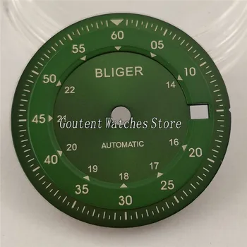 

28.5mm Bliger Green Men Watch Dial fit ETA 2836/2824 2813/3804 Miyota 82Series movement A901-2
