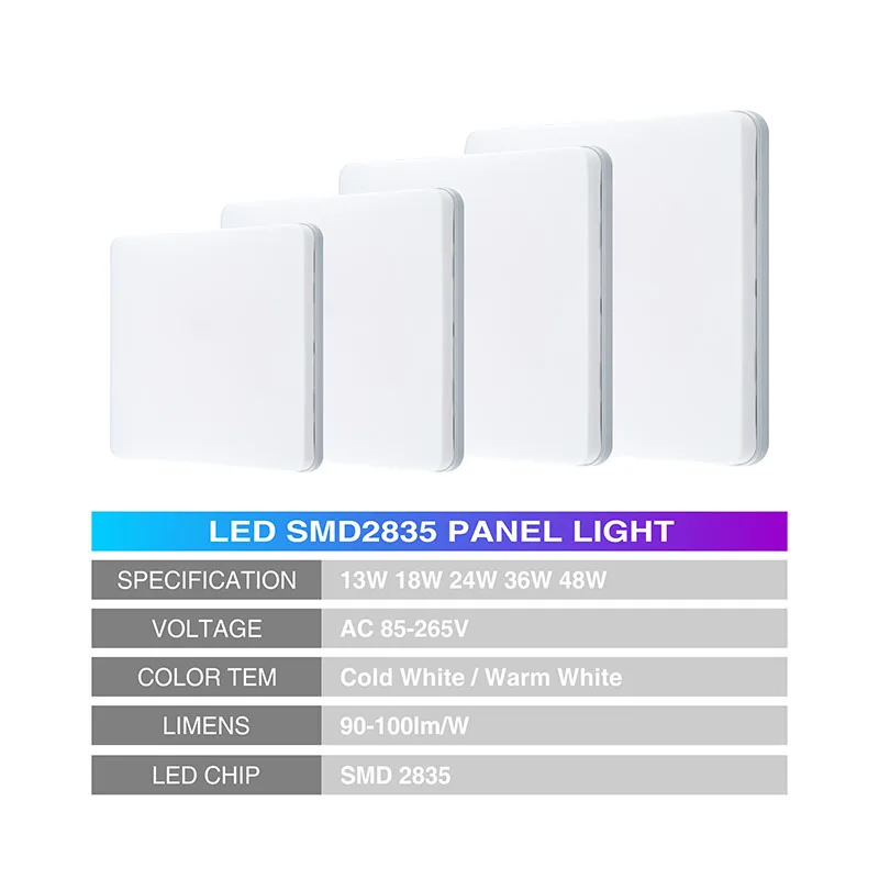  LED Ceiling Panel Light Ultrathin Lamp Square Round 6W 9W 18W 24W 36W 48W 85-265V LED Mounted Moder - 32981386046