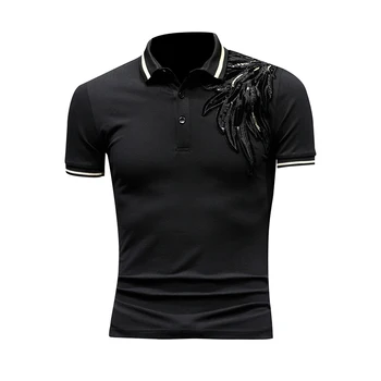 

M-5XL polo shirt men casual mens polo shirt brands with short sleeve designer 2019 mens embroidered polo shirt