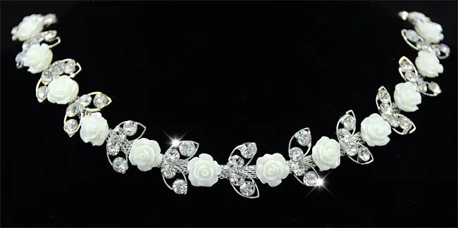 1 ярд цветок серебро горный хрусталь цепи исправление rhinestone отделкой Вышивание