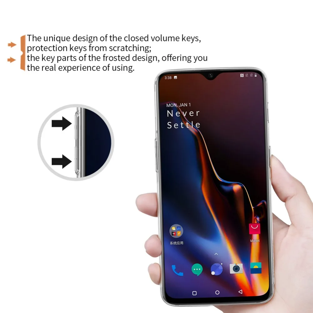 Oneplus 6T чехол Nillkin TPU для телефона Oneplus6T силиконовый Прозрачный One plus Nilkin задняя