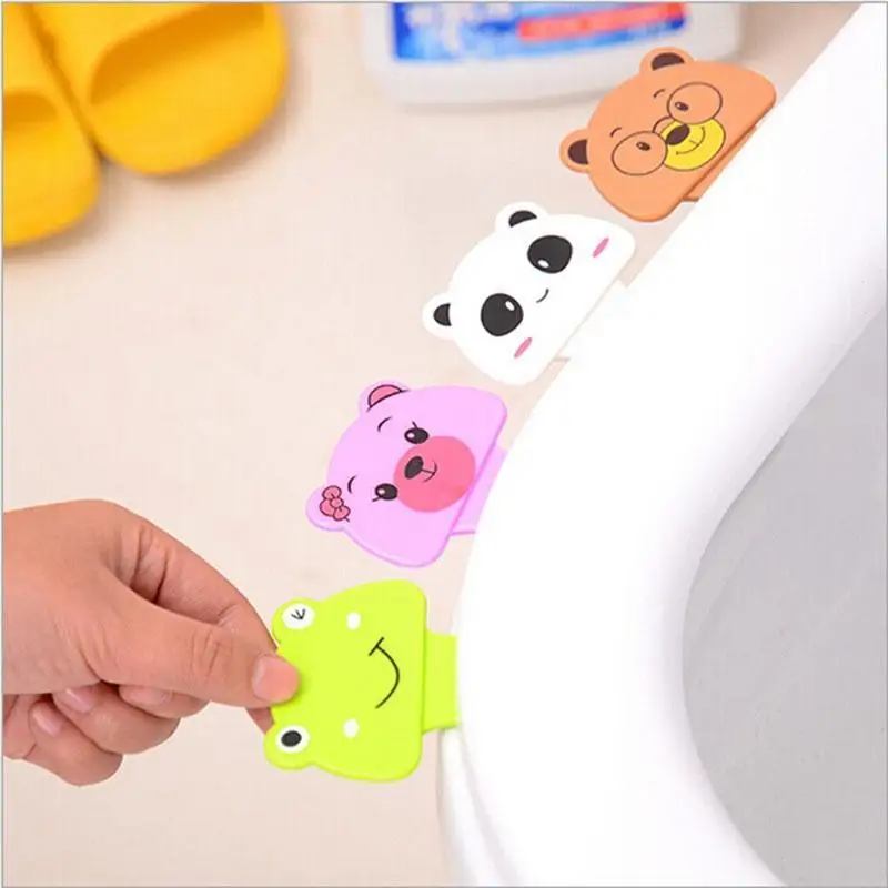 

Toilet Cover Lifting Device Toilet Seat Cover Cap Opener Cute Cartoon Portable Lavatory Cover Helper 4 Colors