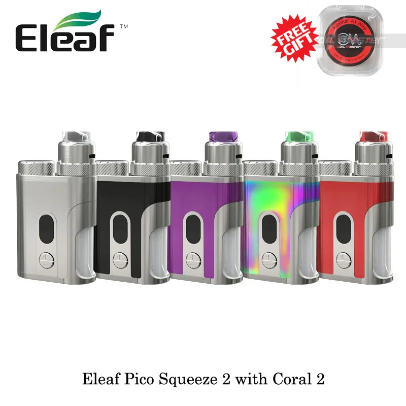 Электронные сигареты 100 Вт Eleaf Пико сжималка 2 с коралловым RDA Vape испаритель работает на один 21700/18650 батарея VS ijust 3