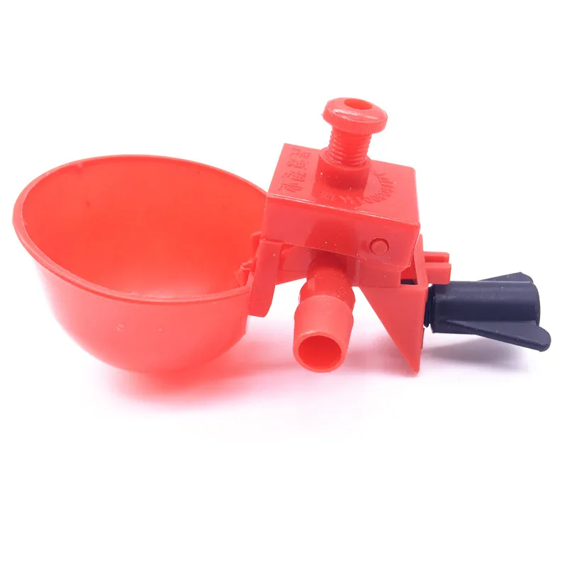 100 Pcs Chicken Drinking Cups Quail Waterer Bowls Bird Red Glass Animal Husbandry Tools Automatic Bird Coop Feeder Drinking Cups