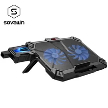 15,6 17 дюймовый кулер для ноутбука, двойной вентилятор, охлаждающая база, внешнее воздушное охлаждение, охлаждающая Регулируемая умная модель кулера для hp 12' 13' 14'