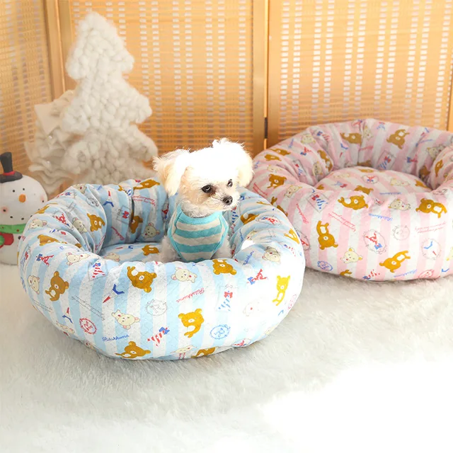 Us 19 9 Cute Cartoon Bear Small Dog Mat Cushion Soft Sofa Bed House Four Seasons Chihuahua Yorkshire Puppy Nest Kennel In Houses