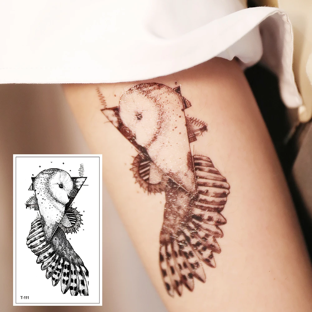 

T-111 Cute cartoon high quality temporary tattoo sticker detachable waterproof men's and women's fake body arm chest shoulder
