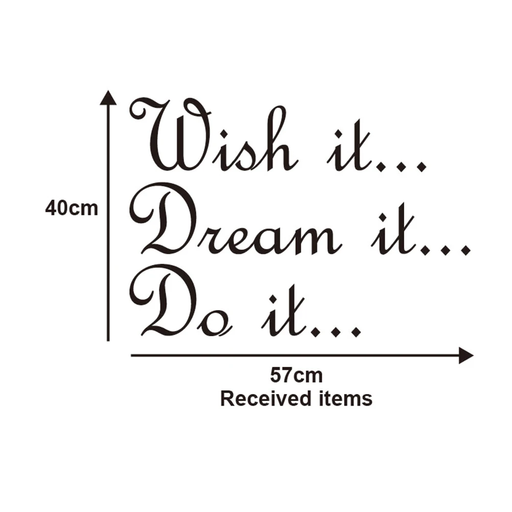 1 шт. нетоксичные самоклеющиеся экологически чистые съемные Wish It Dream Do обои