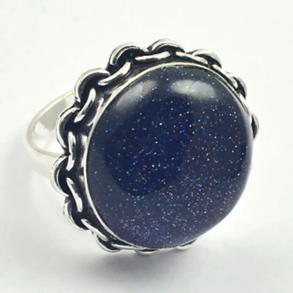 

Sun Stone Ring Silver Overlay over Copper, USA Size 8.75 , R3313