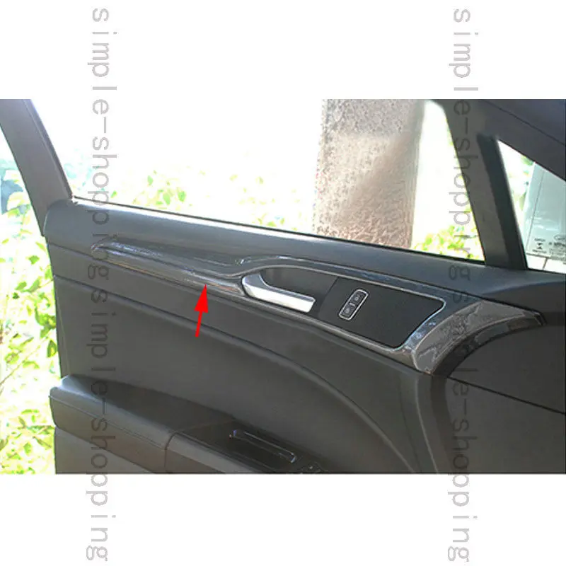 4x углеродное волокно цветные дверные ручки чаша рамка Накладка для Ford Fusion Mondeo