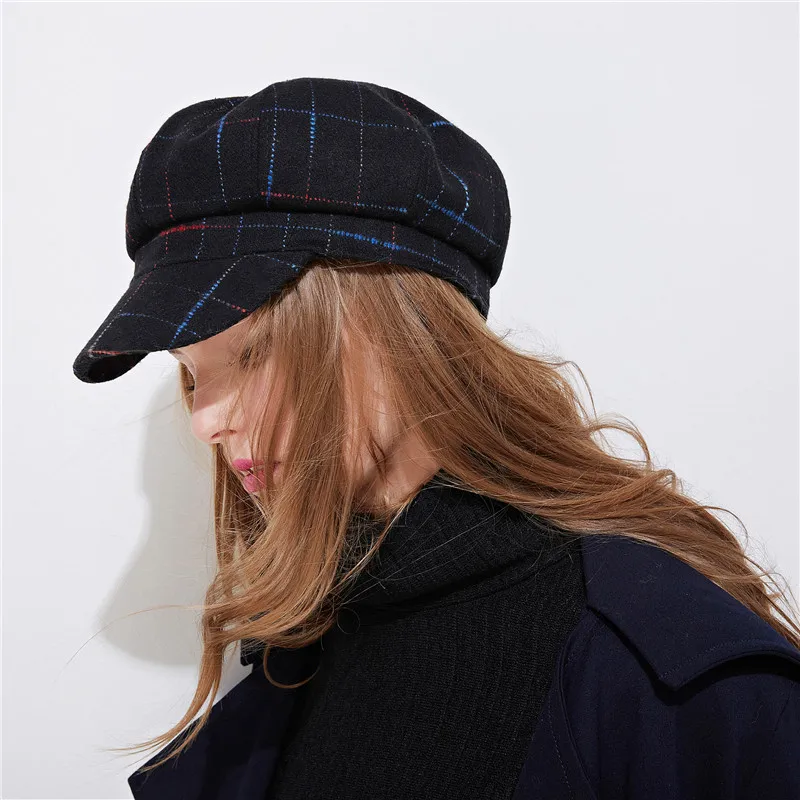 Xthree Женская восьмиугольная кепка cottoon, зимняя шапка с козырьком, модная кепка для девочек, весенняя шапка