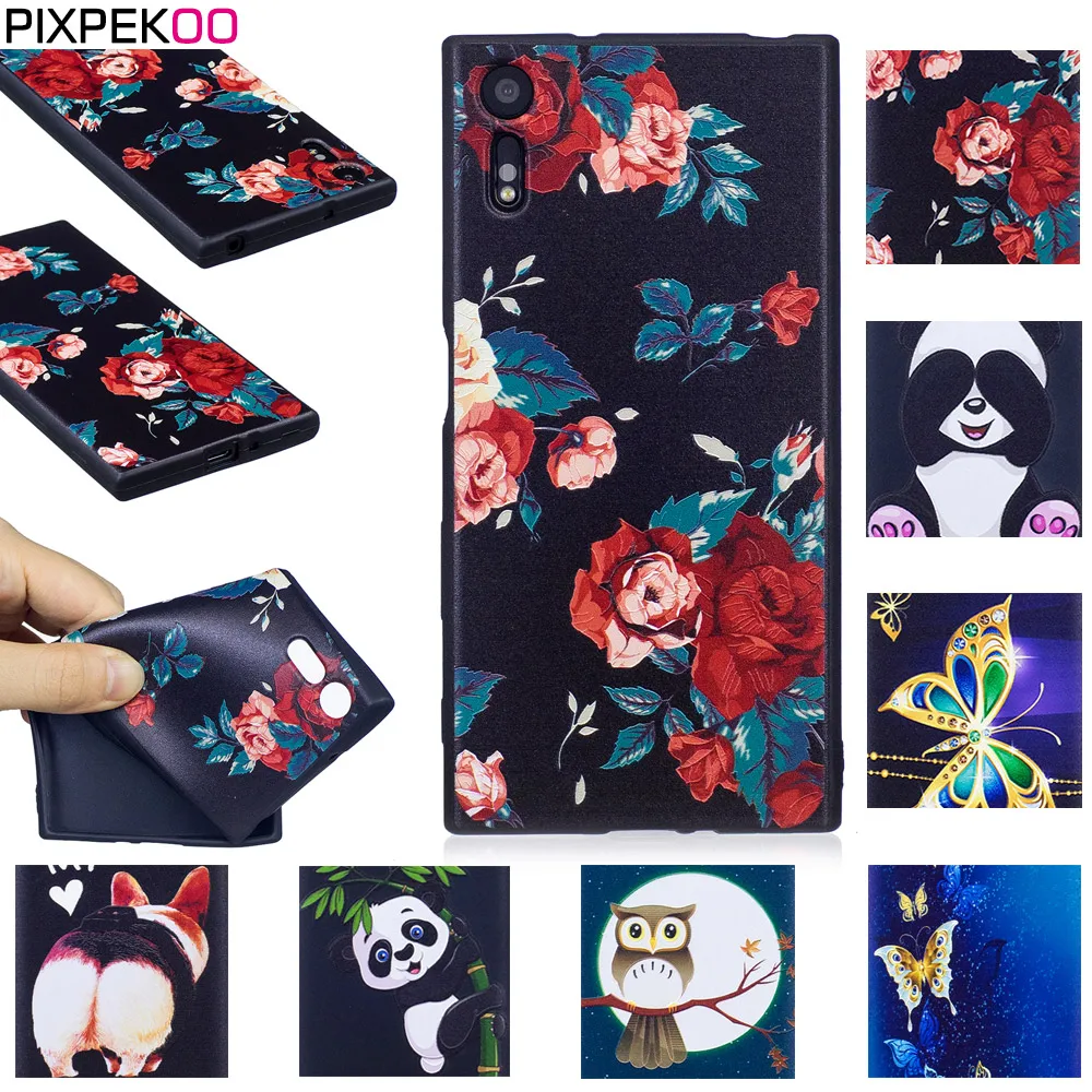 Pixpekoo для Sony Xperia XZ/XZS/XZ XR F8332 g8232 чехол 3D Рельеф Живопись Мультфильм Силиконовые