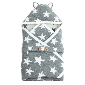 

Baby Sleep bag Winter Warm Baby Sleeping Bag for Stroller Newborn Swaddle Blanket With White Fleece Baby Bedding Accessories