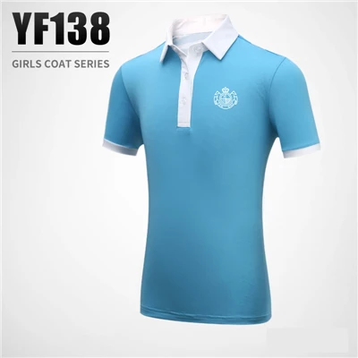 Girls Golf Summer Skirts Set Children Breathable Shirt Skirt Apparel Quick Dry Clothing Set Girls Tennis Badminton Suit AA60485 - Цвет: blue tees