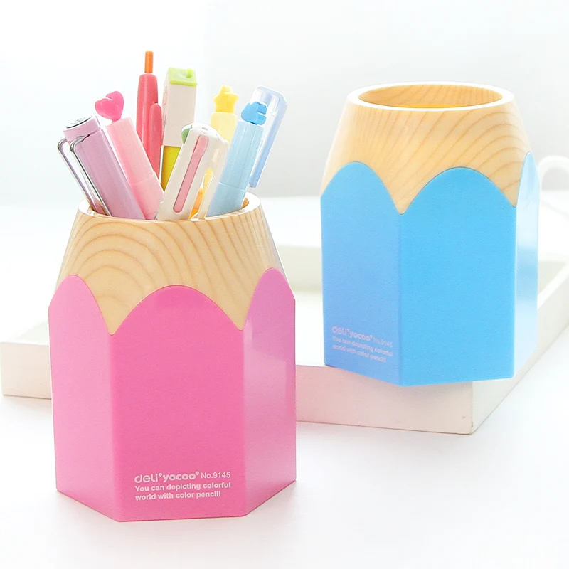The Popular Creative Color Plastic Circular Pen Holders Student