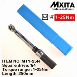 MXITA 1/4 "DR. 2-14N.m ручной Динамометрический гаечный ключ с трещоткой ключ Костюм для ремонта велосипеда упакованы в Пластик коробка для хранения