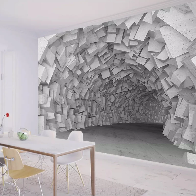 Пользовательские 3D стерео простые геометрические здания фото обои для 3D гостиной ТВ фон Декор креативный 3D настенное полотно