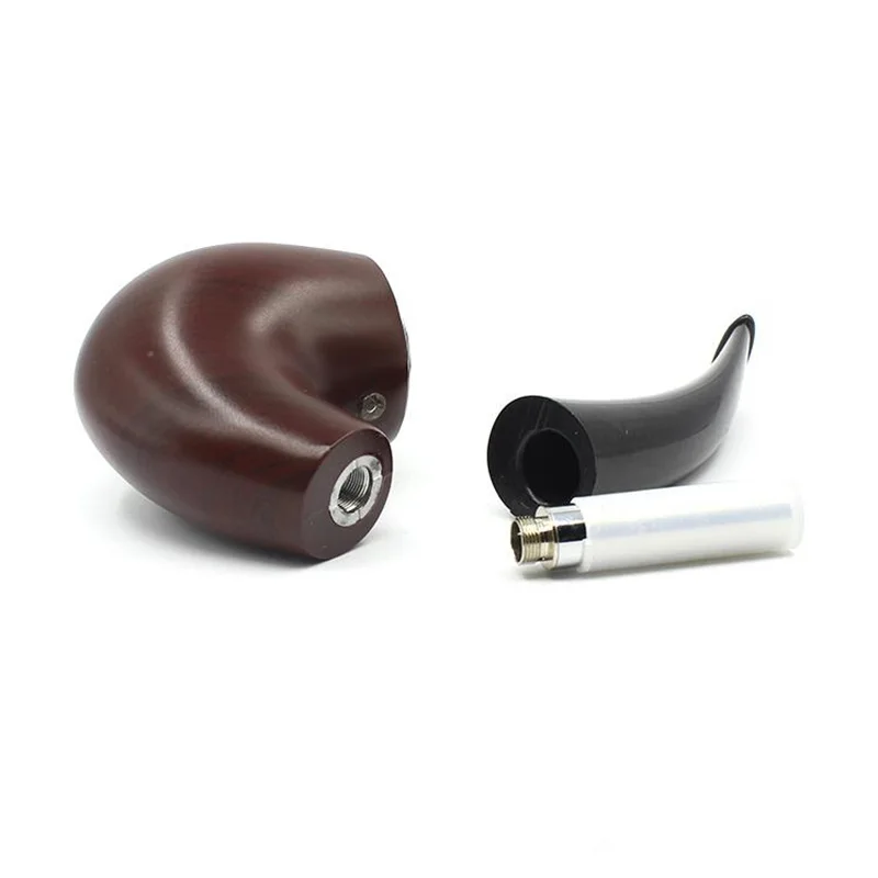  E-Cigarette Mini E pipe 628 Kit with Three Cartridge Wooden Color smoke Fit for 510 Thread atomizer