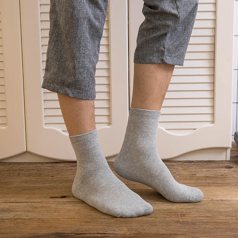 1 пар/лот новые модные классические плюс бархат утолщение Мужские Простые и стильные однотонные хлопковые бизнес носки 5 видов стилей