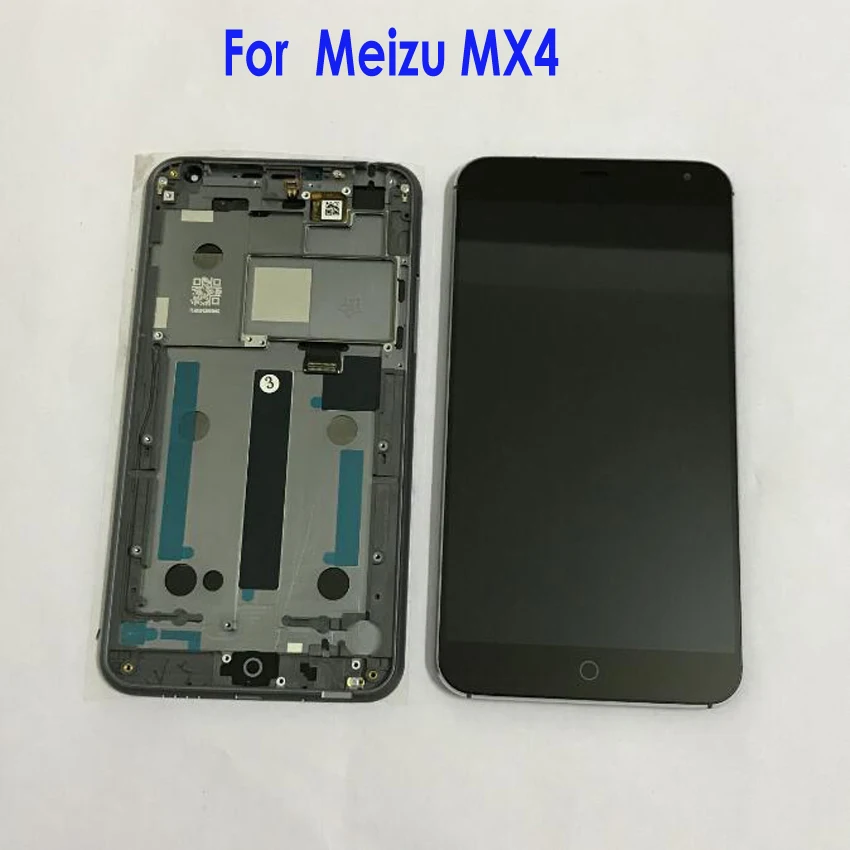 

Original New Best Working Frame LCD Display Touch Panel Screen Digitizer Assembly For Meizu MX4 MX 4 5.36" Phone Sensor Parts
