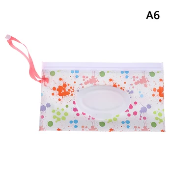 

Eco-friendly Wet Wipes Bag Clutch and Clean Wipes Carrying Case Clamshell Cosmetic Pouch Easy-carry Snap-strap Wipes Container