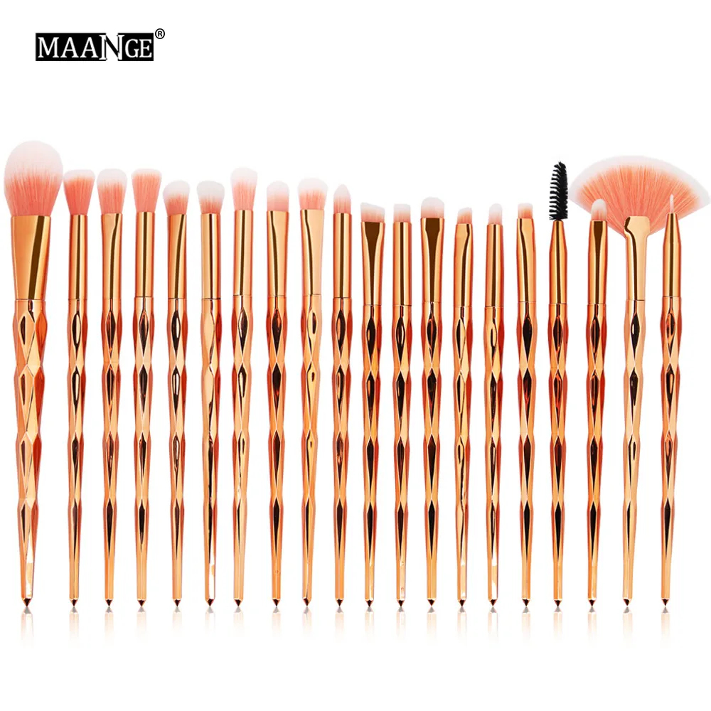 

20PCS Make Up Foundation Eyebrow Eyeliner Blush Cosmetic Concealer Brushes Blending Beauty Make Up Brush Blending Brush Tool