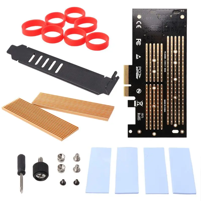1 комплект PCI Express PCI-E 3,0X4 для NVMe M.2 M ключ NGFF SSD PCIE M2 Riser Card Adapter поддержка размера 2230-2280