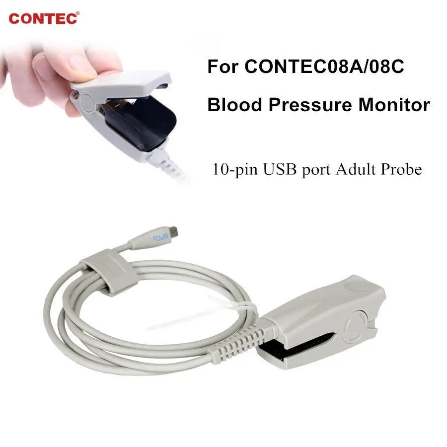 Contec CE Digital Blood Pressure Monitor Contec08A+ Adult SPO2 Sensor 4 CuffS &software(Download Online)